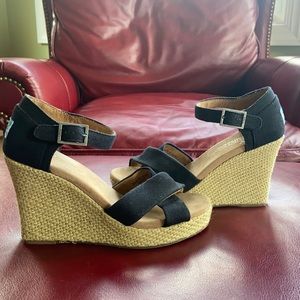 Tom’s Ankle Strap Wedge Sandals
